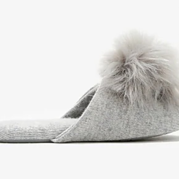 Express X You Cashmere Pom Slippers - Picture 4 of 4